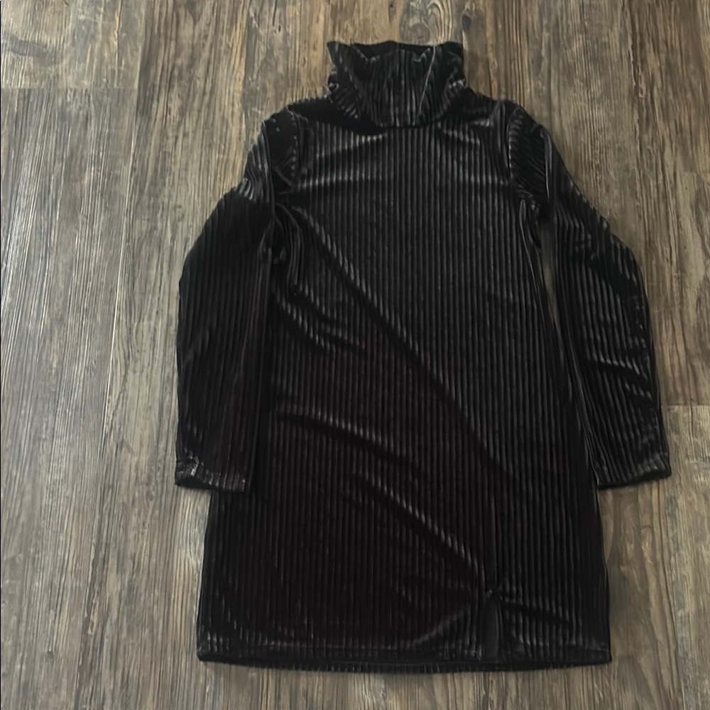 Art Class Black Ribbed Turtleneck Dress